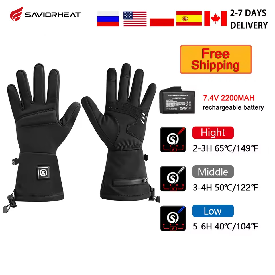 Motorcycle Glove Knuckle - Gants électriques coupe-vent pour moto, neige,