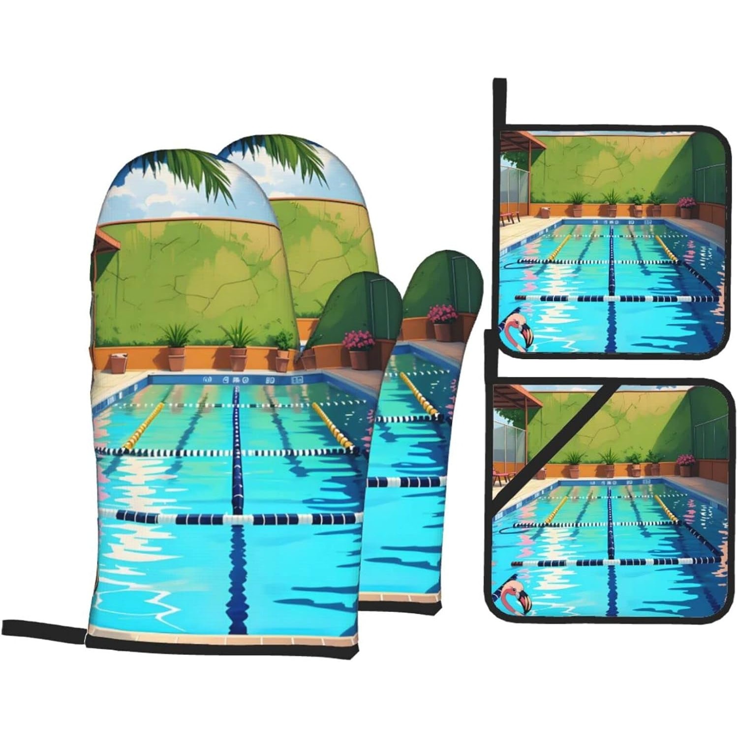 Oven Mitt Silicone - Mitaines et poêles de four en