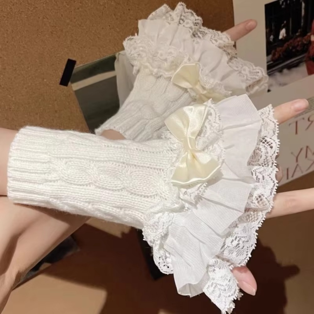 1 paire de manchettes en dente - Fingerless Glove Knit avis et prix