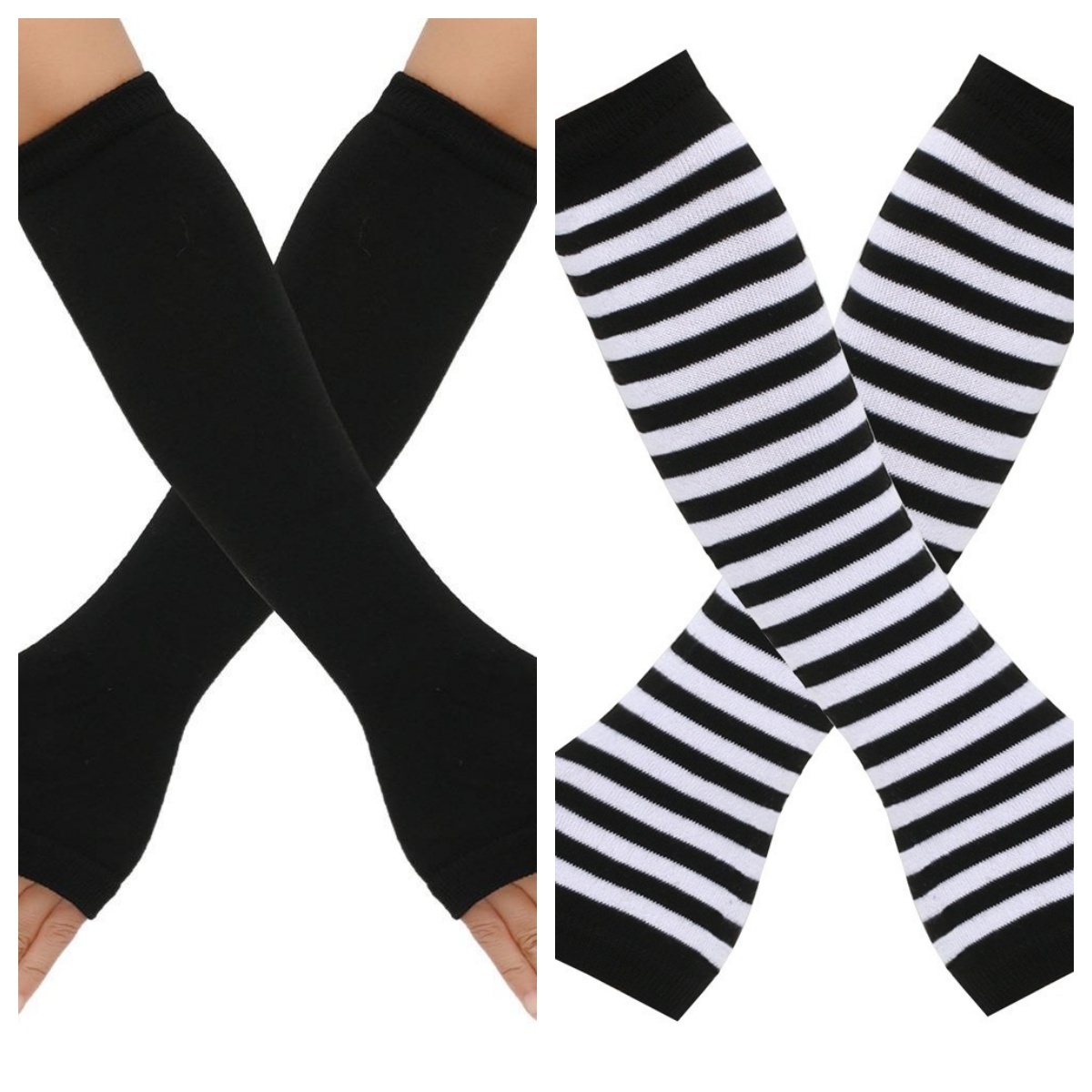 2 paires de mitaines longues t - Fingerless Glove Knit avis et prix