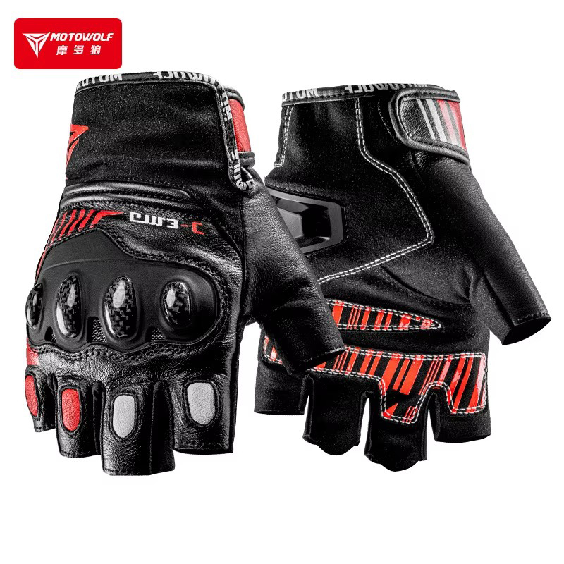 Gants de Moto demi-doigt en cu - Motorcycle Glove Knuckle avis et prix