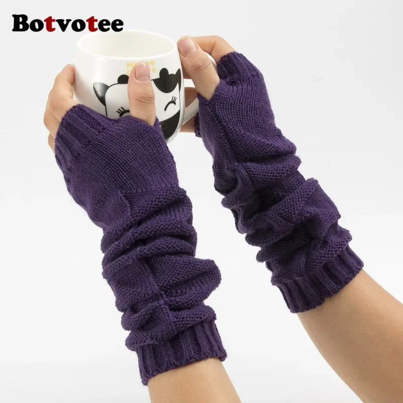 Botvotee Y2k Manchons en trico - Fingerless Glove Knit avis et prix